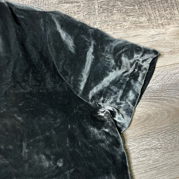 Madewell Choker Top Dark Greenish Grayish Velvety Look & Feel EUC Women's - Picture 8 of 10